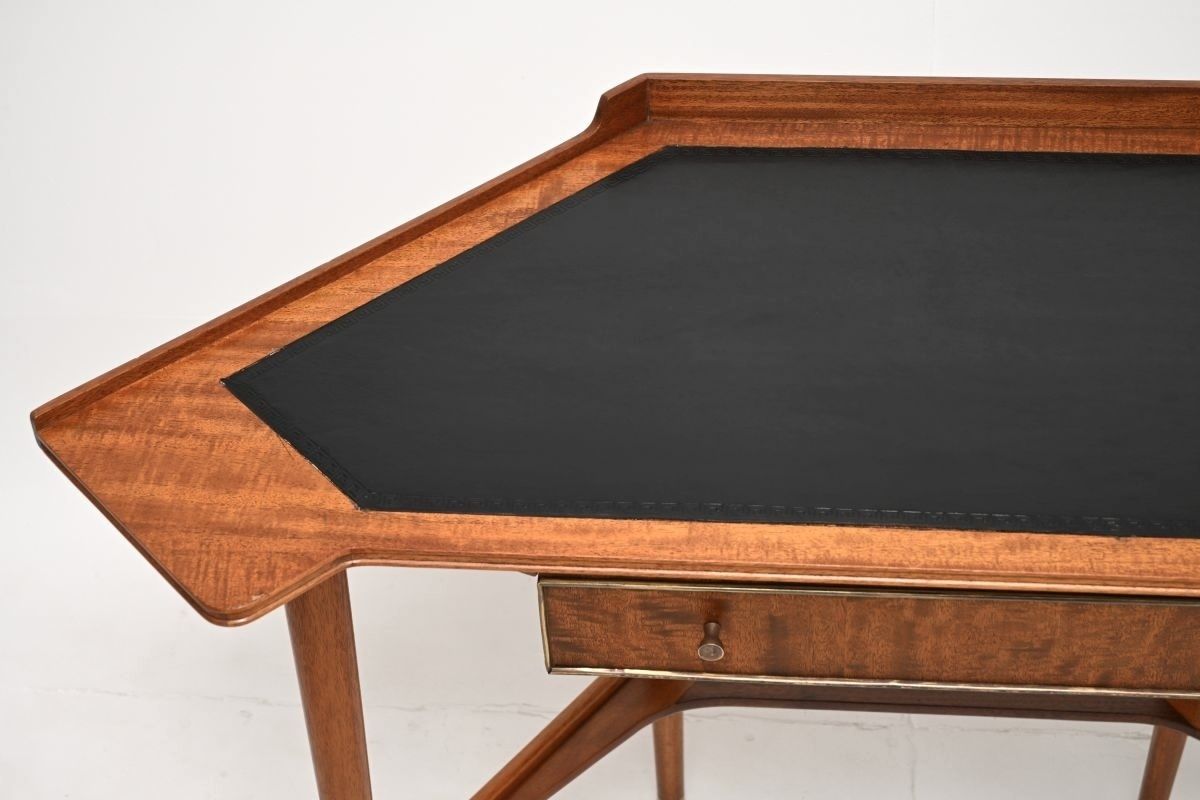 Furniture Vintage Mahogany Leather Top Corner Desk photo