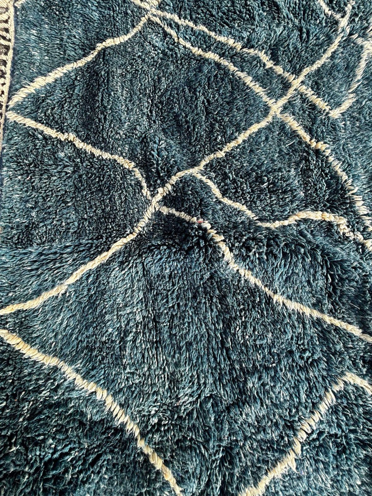 Berber Blue Moroccan Mrirt Wool Rug 270x240 Cm– Handwoven Neutral Berber Carpet,Beni Ourain Carpet , Modern Minimalist Decor photo buy
