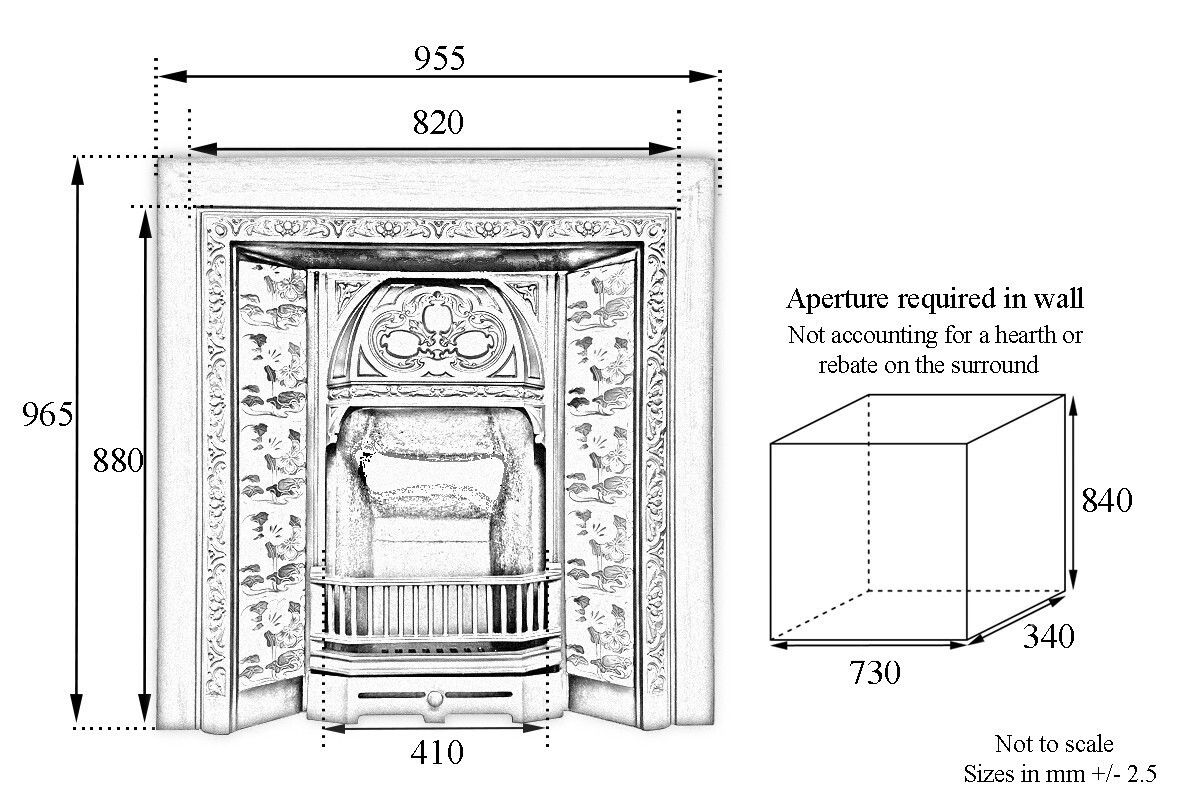Antique Edwardian Art Nouveau Cast Iron Fireplace Grate Circa 1905 photo for sale