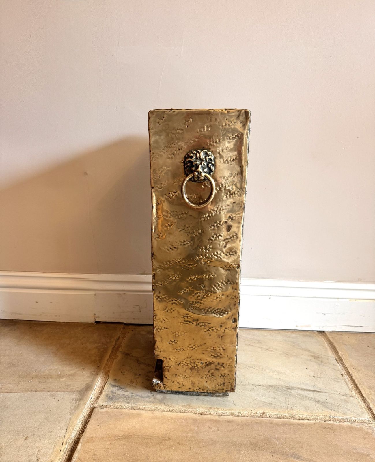 photo for sale Unusual Quality Antique Ornate Brass Stick Stand