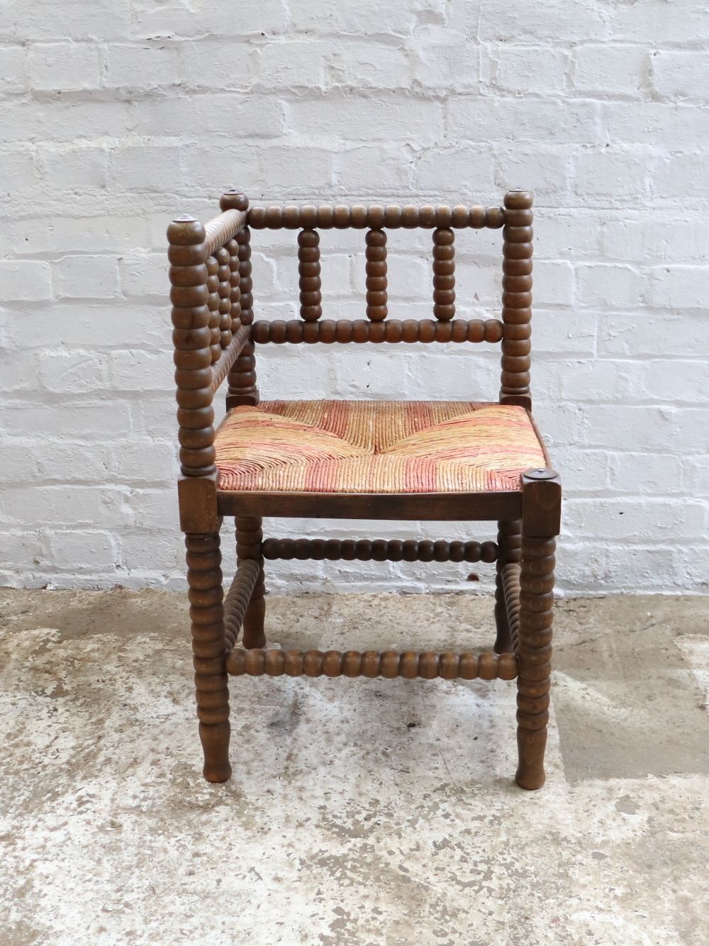 Beautiful Vintage French Corner Bobbin Chair photo for sale