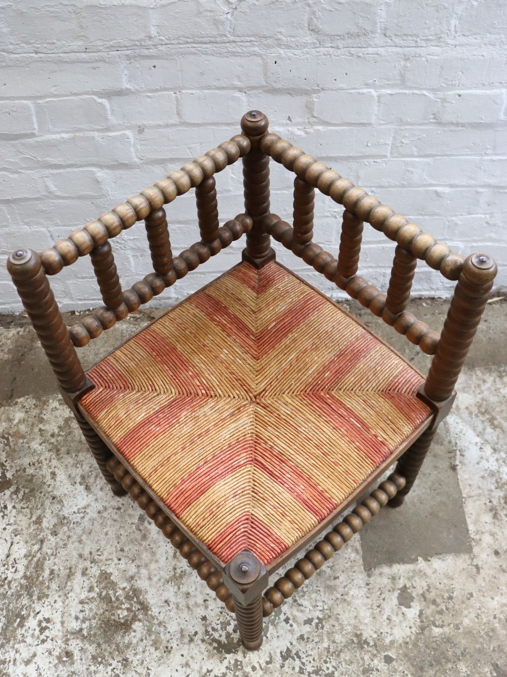 Beautiful Vintage French Corner Bobbin Chair photo Furniture