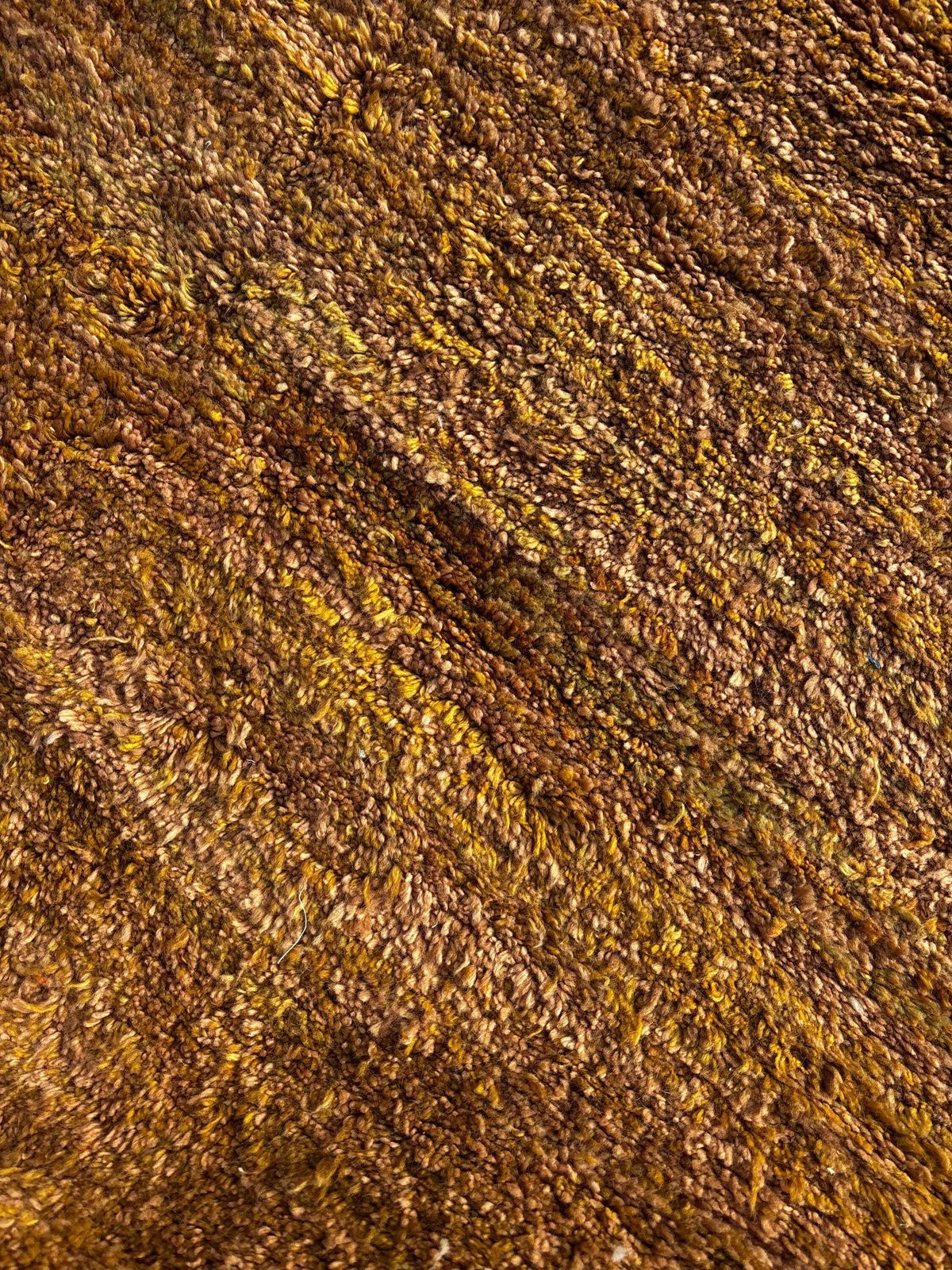 Large Moroccan Mrirt Rug 250x350 Cm – Handmade Wool Rug – Luxury Berber Area Rug – Thick Plush Carpet – Natural Brown Rug photo for sale