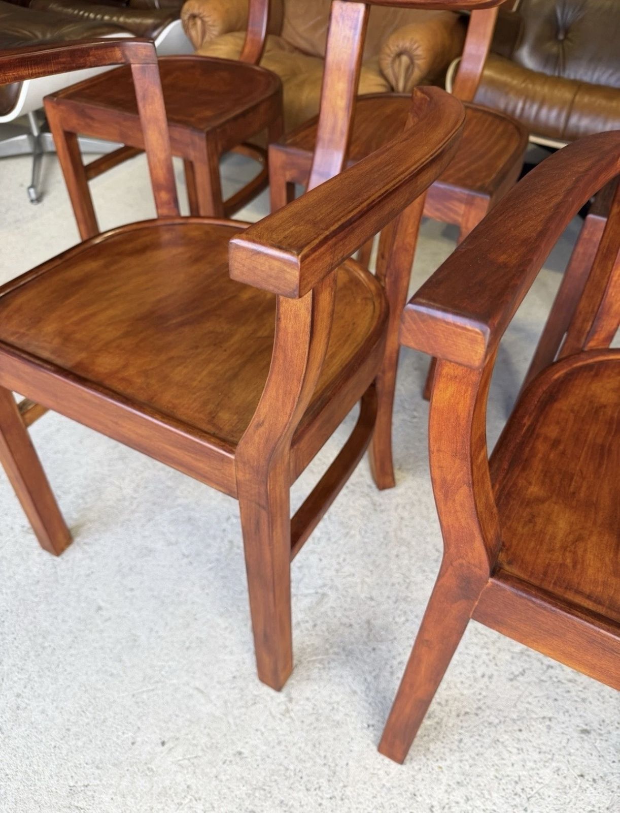 Set Of 6 Art Deco D Chairs No. 401 By Lajos Kozma 1930s photo vinterior