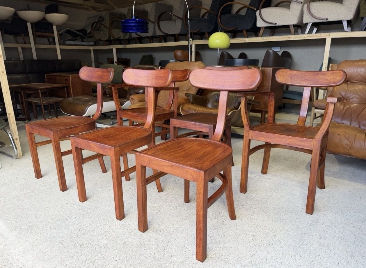 photo vinterior Set Of 6 Art Deco D Chairs No. 401 By Lajos Kozma 1930s