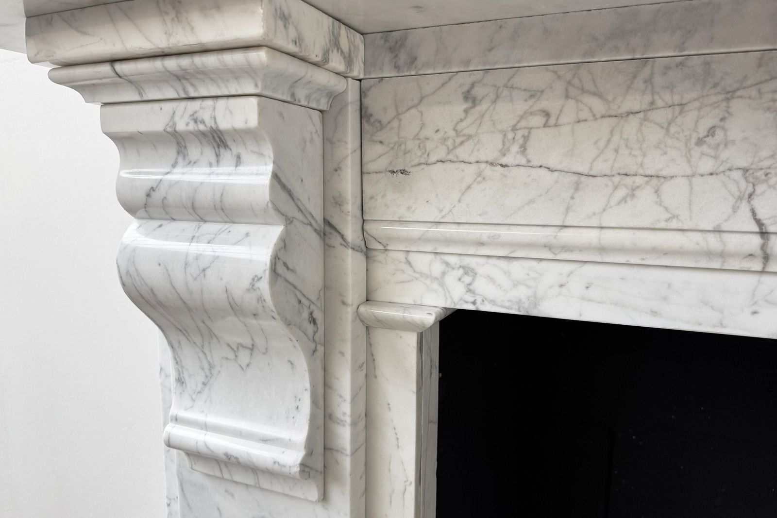 A Substantial Reclaimed Victorian Carrara Marble Fireplace Surround photo 4600.0