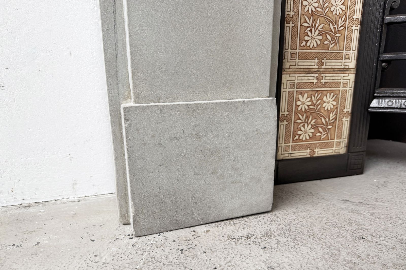 photo furniture Antique 19th Century Victorian Grey Stone Fireplace Surround