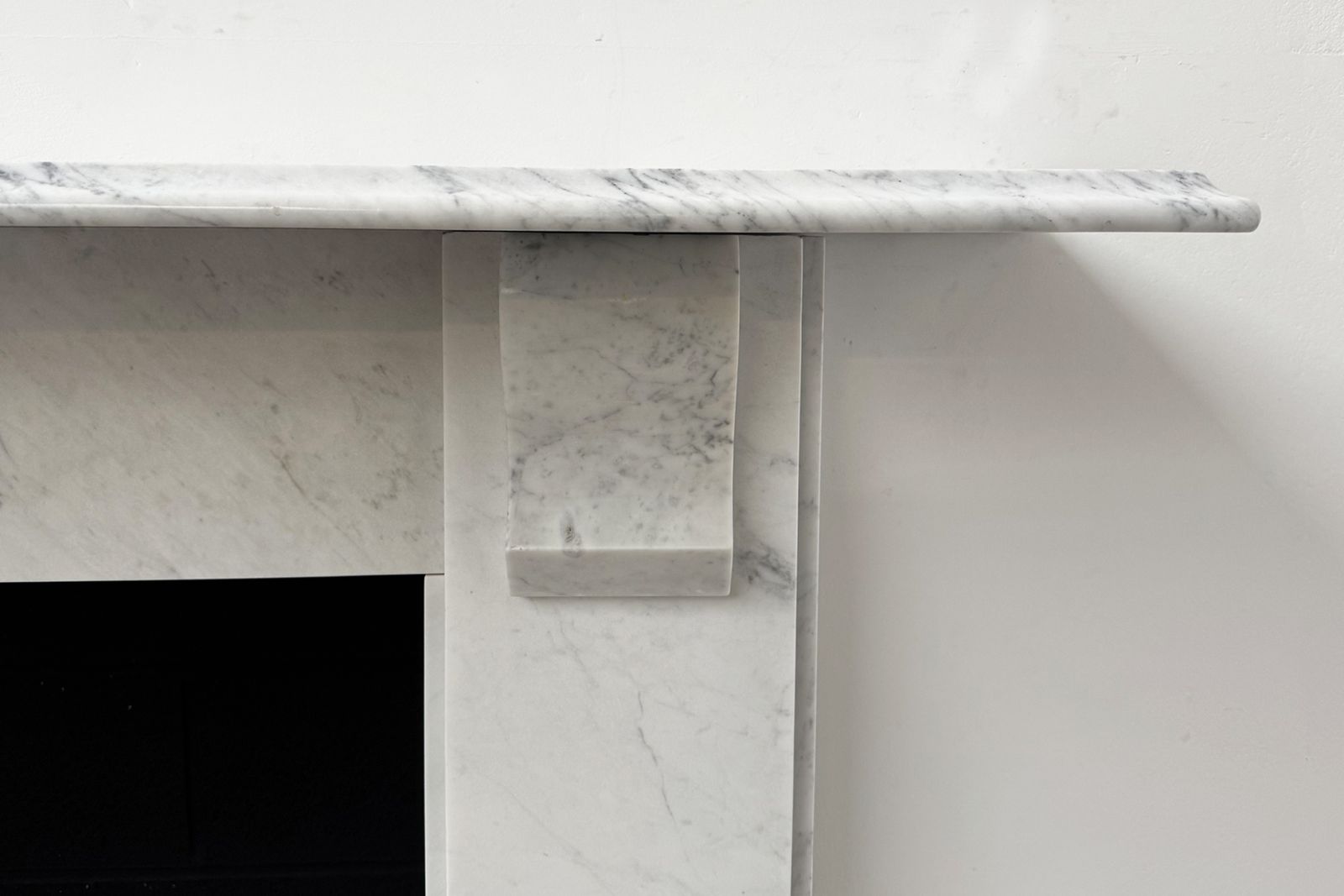 Antique Victorian Corbelled Carrara Marble Fireplace Surround photo vinterior