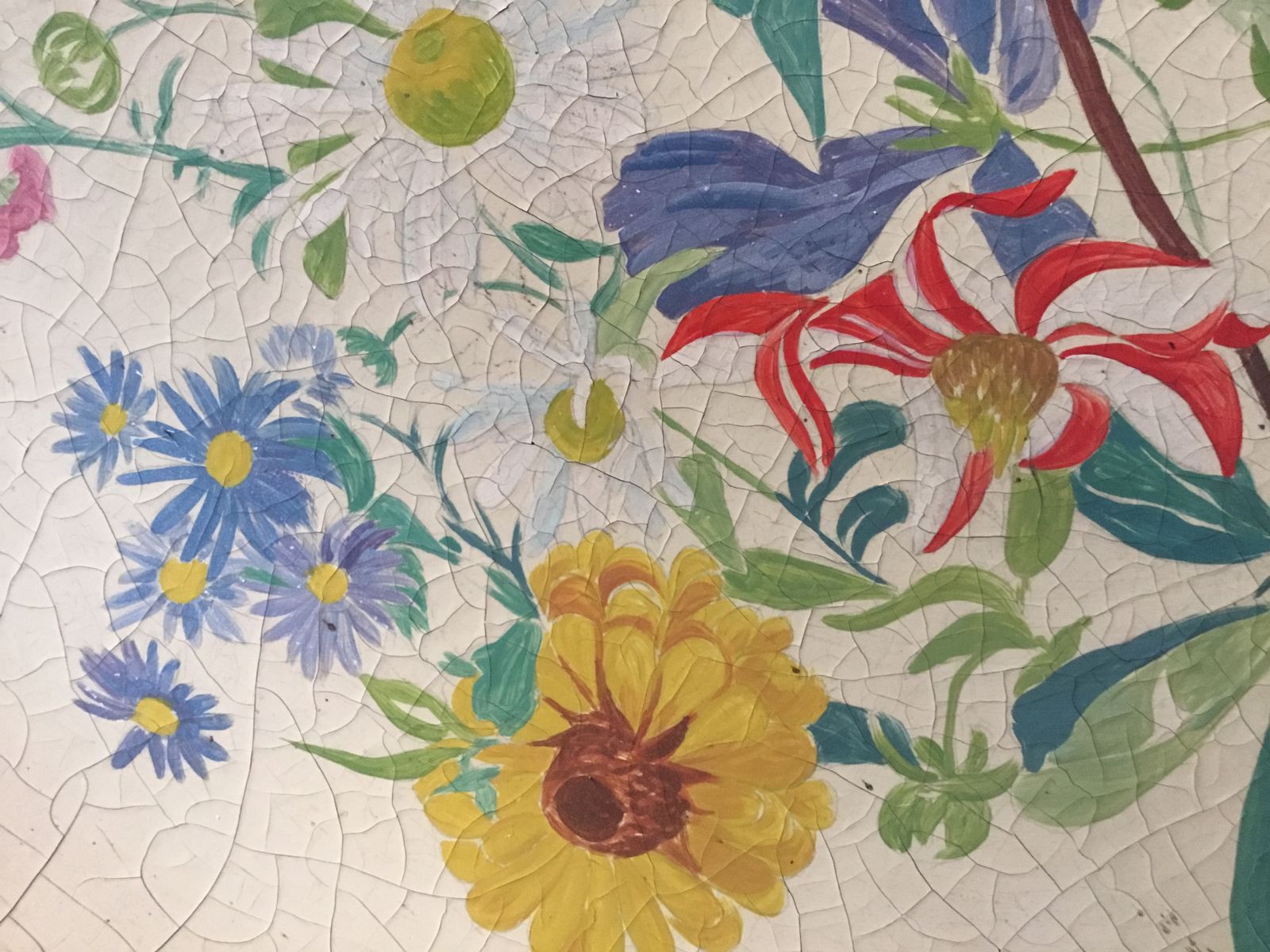 Large Early Victorian Papier Mâché Tray Unusual Flower Decoration photo for sale
