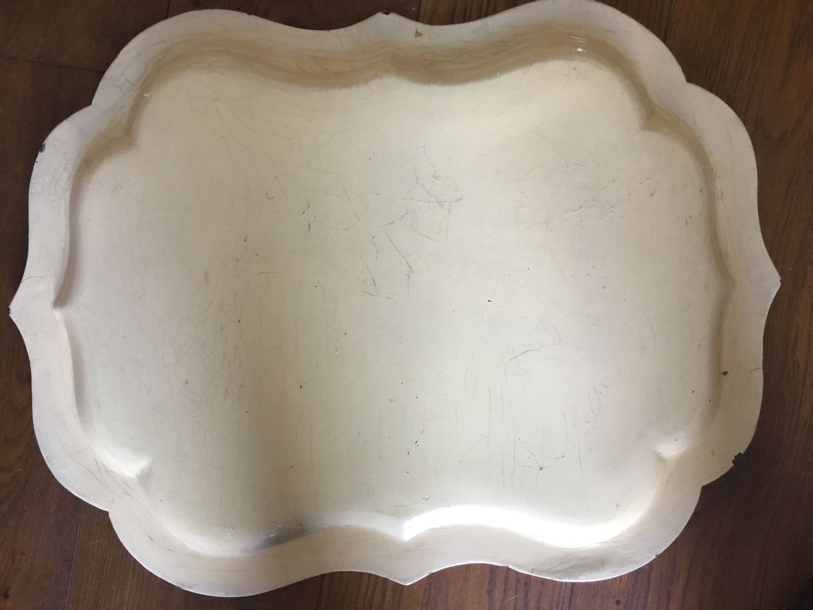 Large Early Victorian Papier Mâché Tray Unusual Flower Decoration photo 150.0
