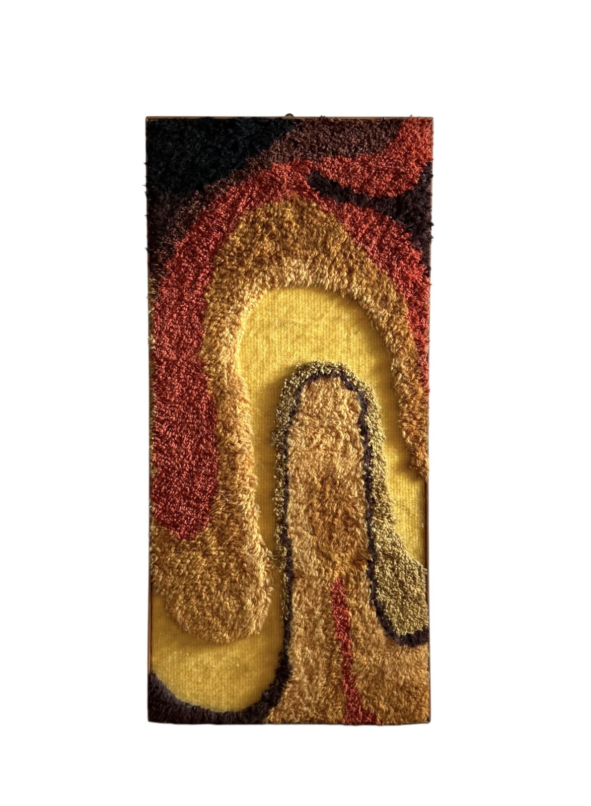 Space Age Wall Tapestry | Italian Mid Century Fabric Art 1970s