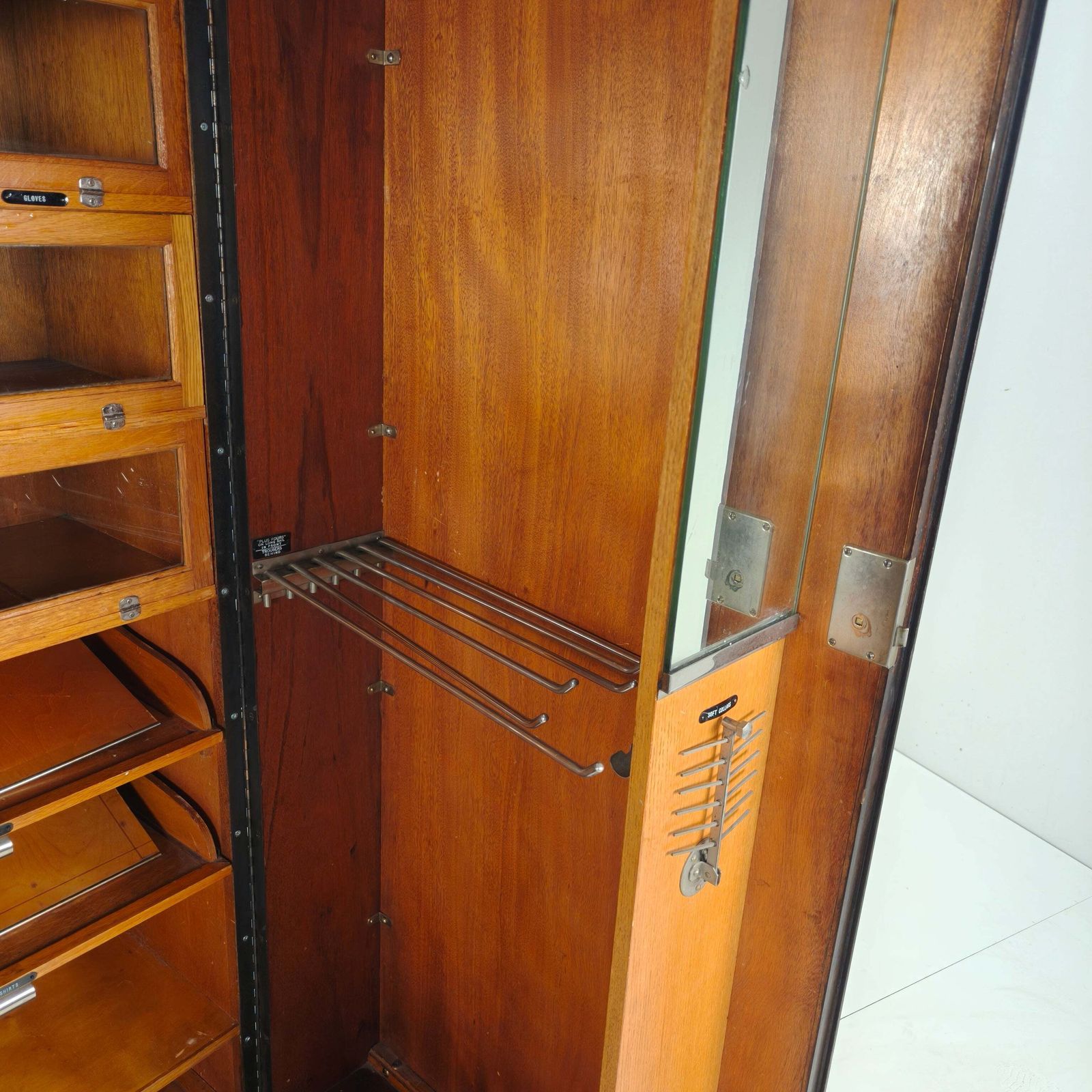 1920s Mahogany And Oak Compactom Ltd Gentleman’s Wardrobe photo buy