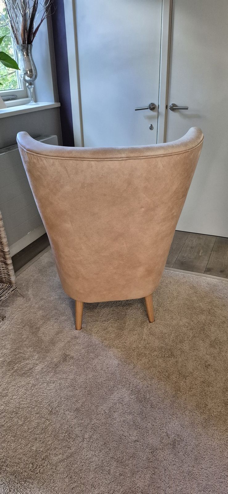photo for sale Pair Of Tanned Leather Ludwig Armchairs By Swoon