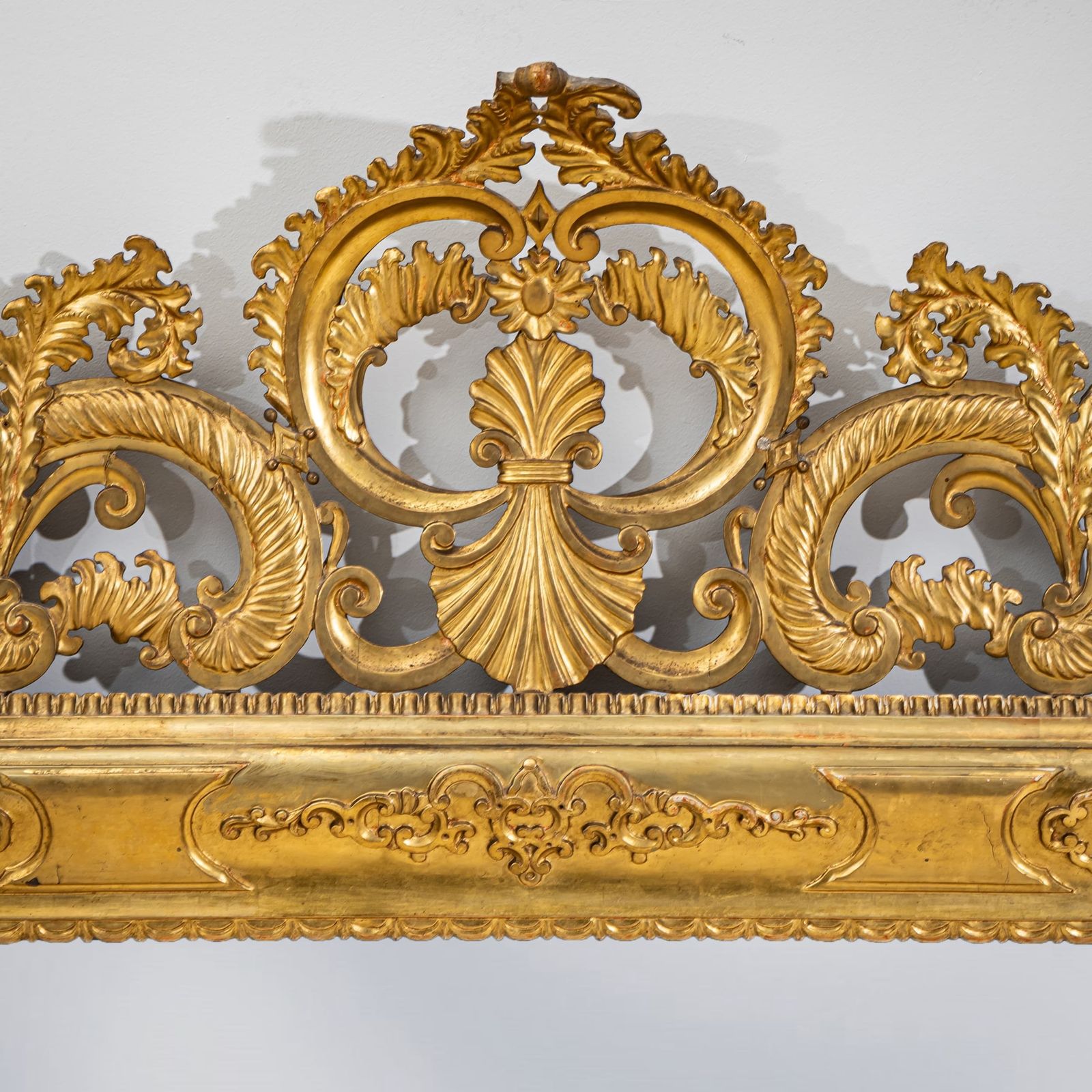 Large Florentine Baroque Style Wall Mirror, Italy, Late 19th Century photo for sale
