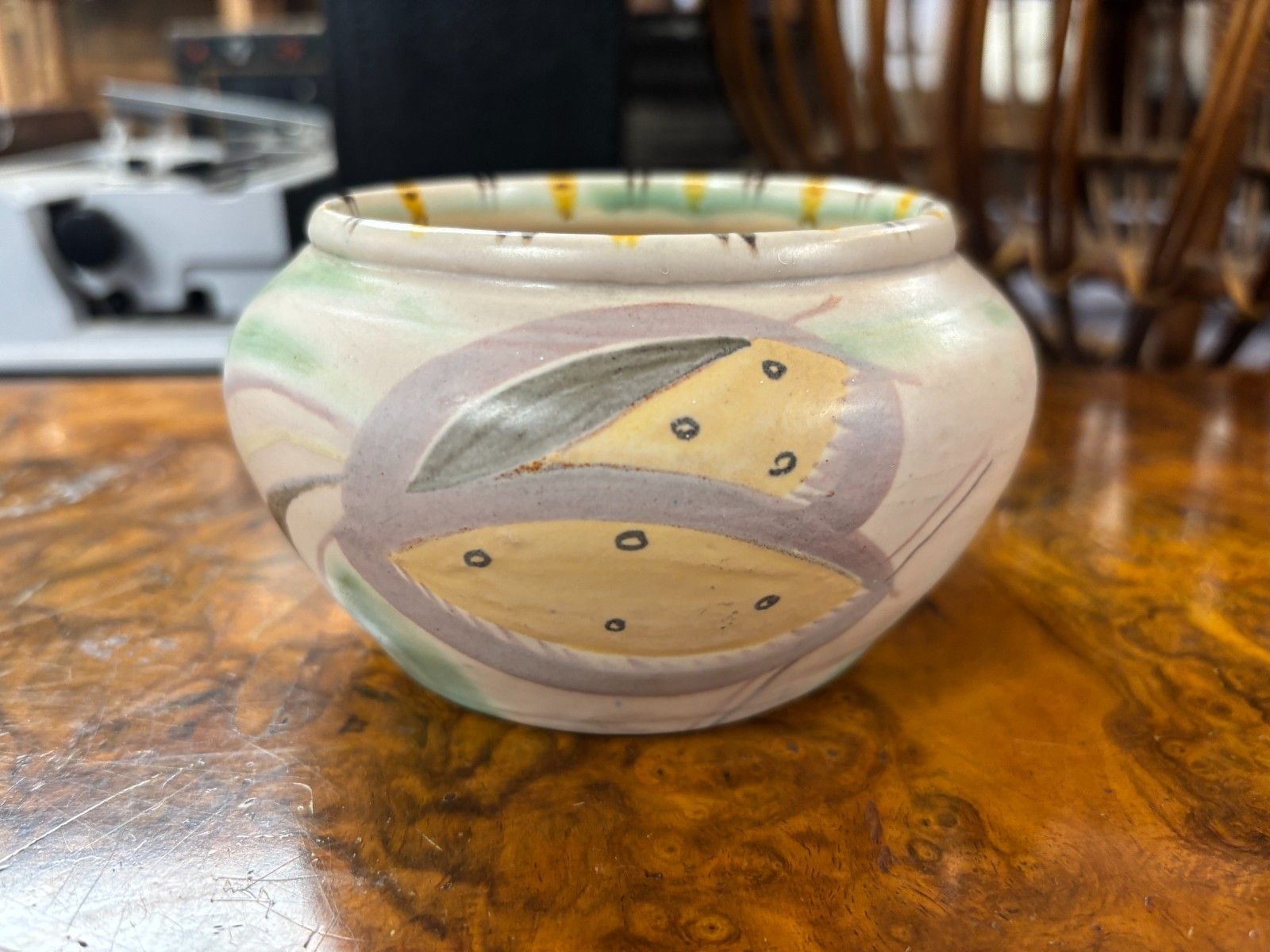 Pair Of Art Deco Early Susie Cooper Orchid Pattern Pots. No M72 photo vinterior