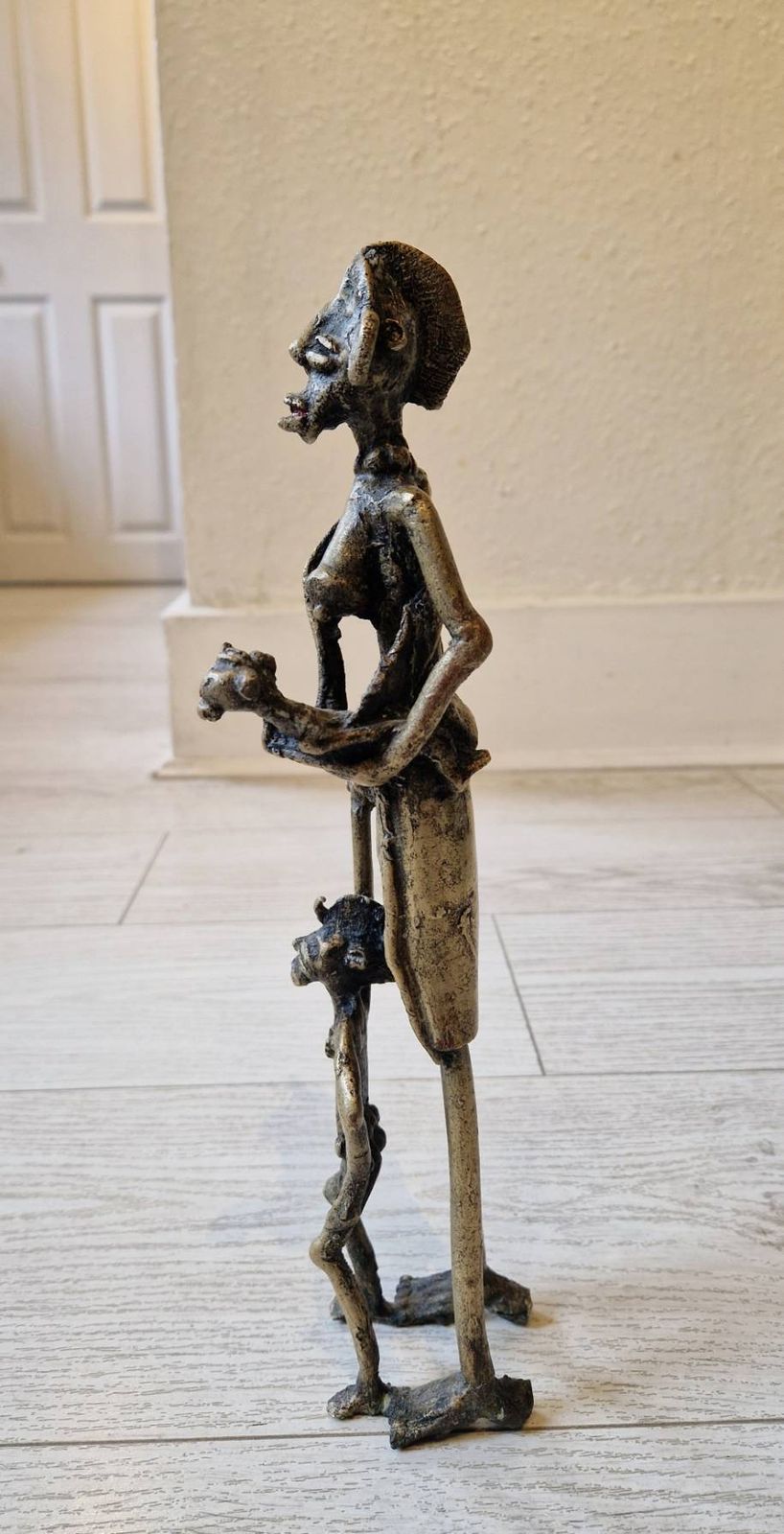 African Bronze Tribal Art Brass Figurine photo for sale