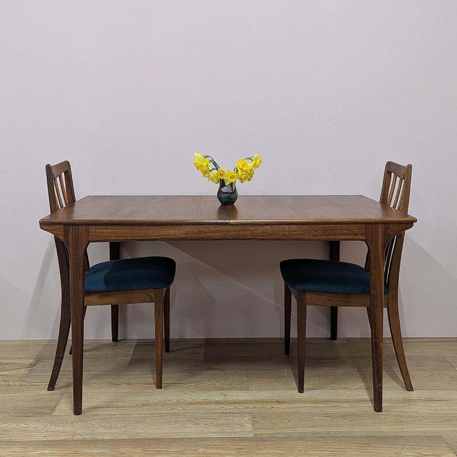 Midcentury 1960s Rectangular Extending Teak Dining Table By McIntosh