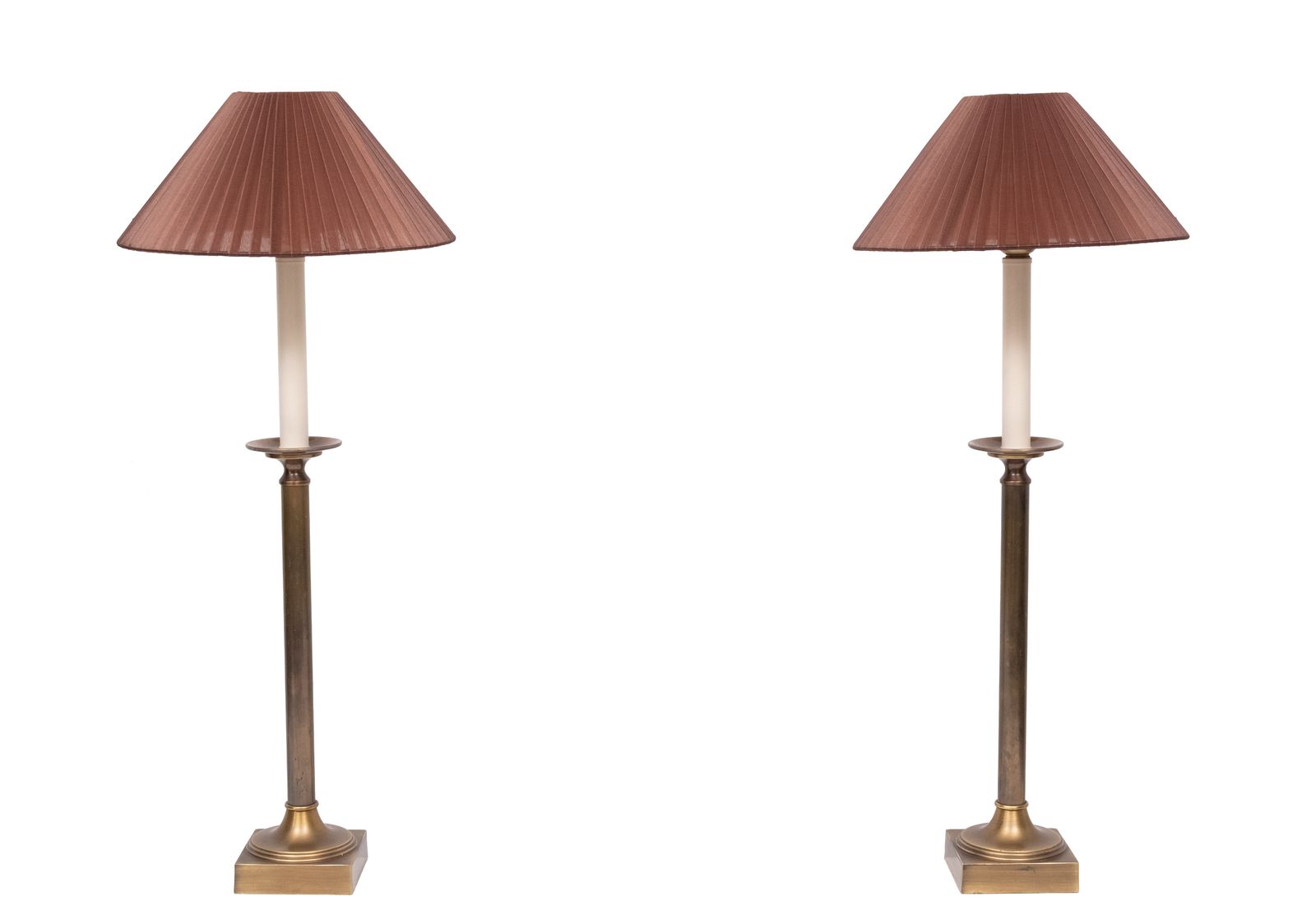 Kullmann Lampen Set Tafellampen Bronskleur Jaren 1970 Duitsland