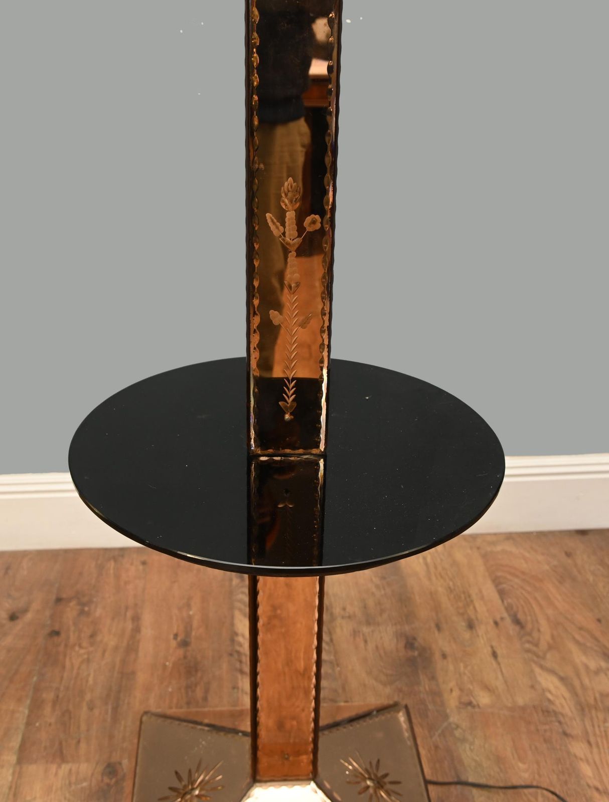 Art Deco Floor Lamp Glass Cocktail Table 1930s photo vinterior