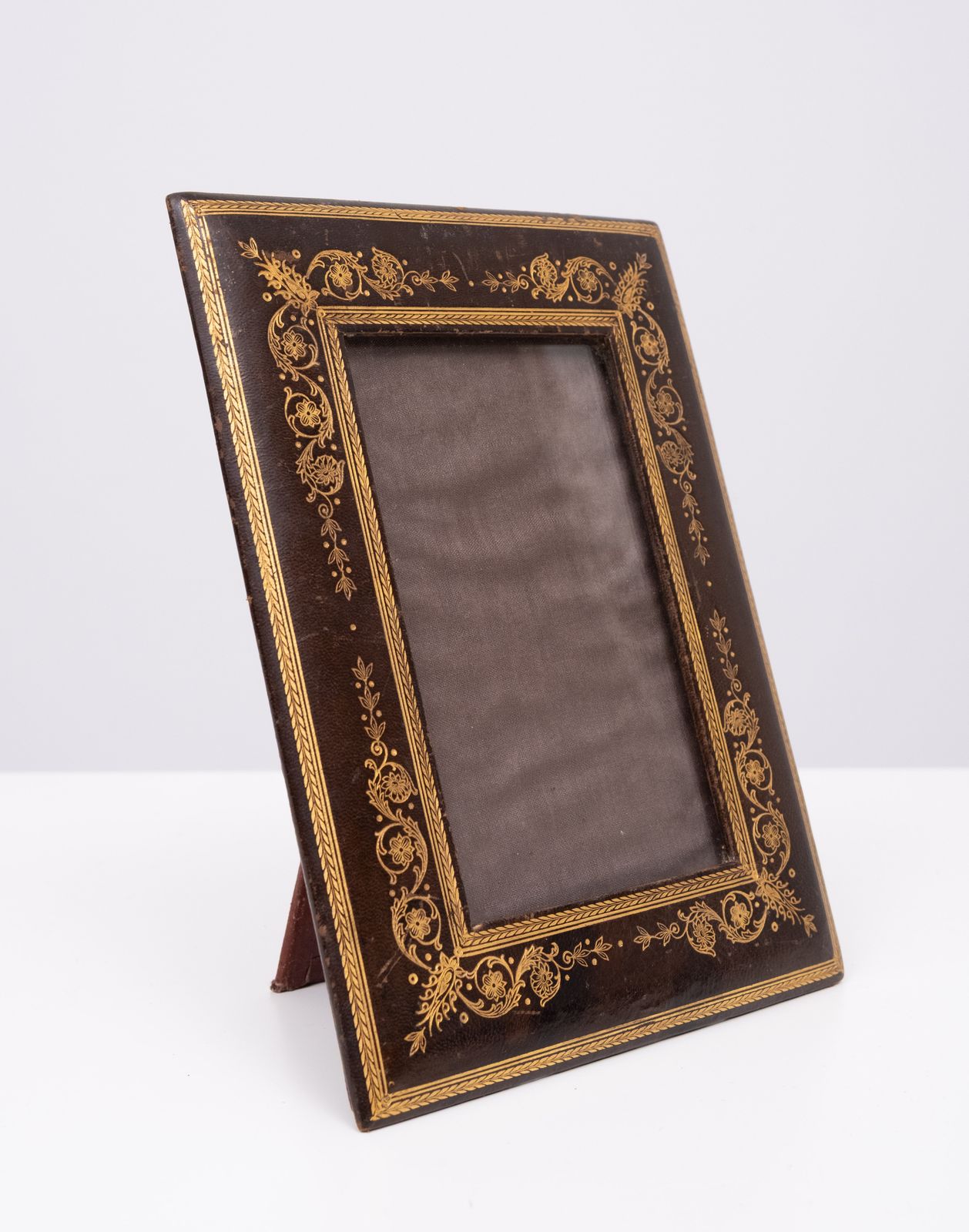 Gold Embossed Leather Picture Frame France 1920s photo buy