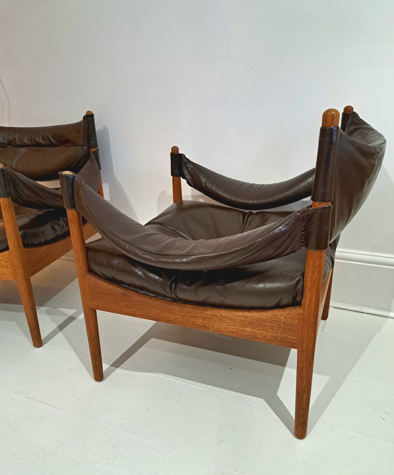 Kristian Vedel "Modus" Danish Oak Lounge Chairs, Circa 1970, Pair photo Furniture