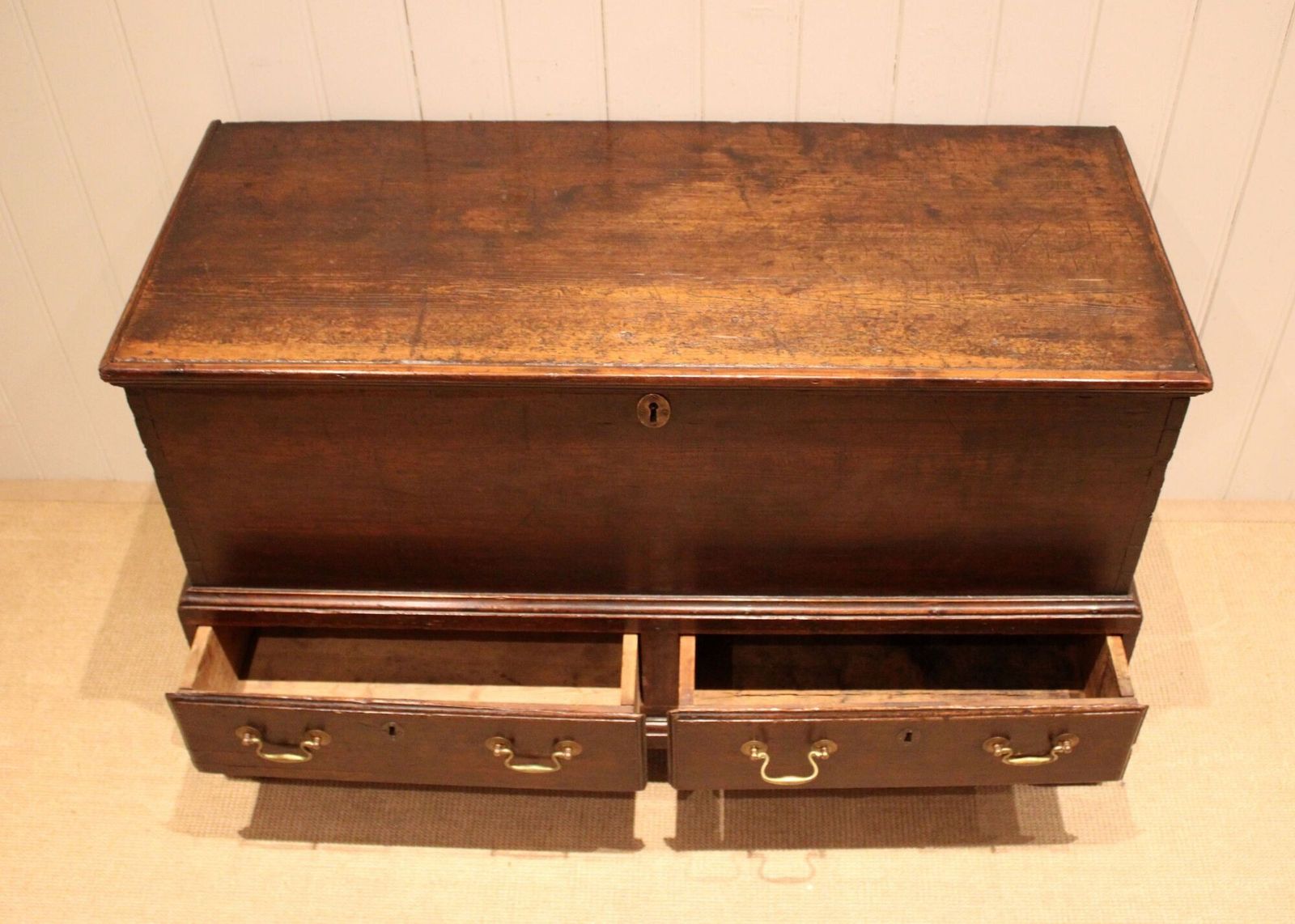 Early 19th Century Deal Wood Mule Chest photo for sale