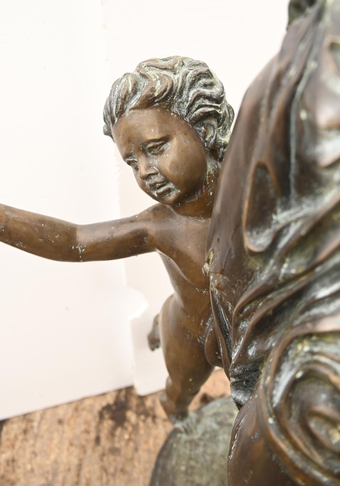 Large Bronze Figural Torchere Lamp After Carrier Allegory Of Dance 6ft 193 Cm photo buy