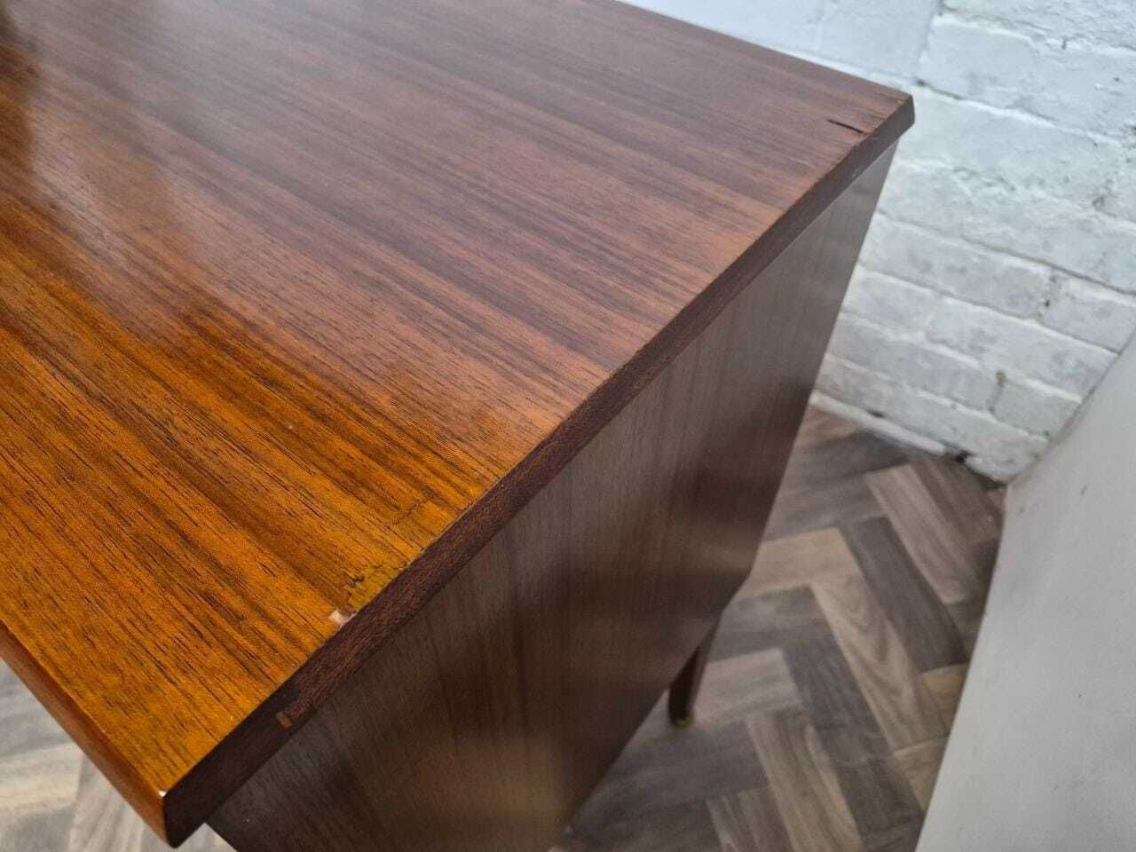photo vintage Vintage Mid Century Long Teak & Rosewood Sideboard Retro Mcm Scandi Danish