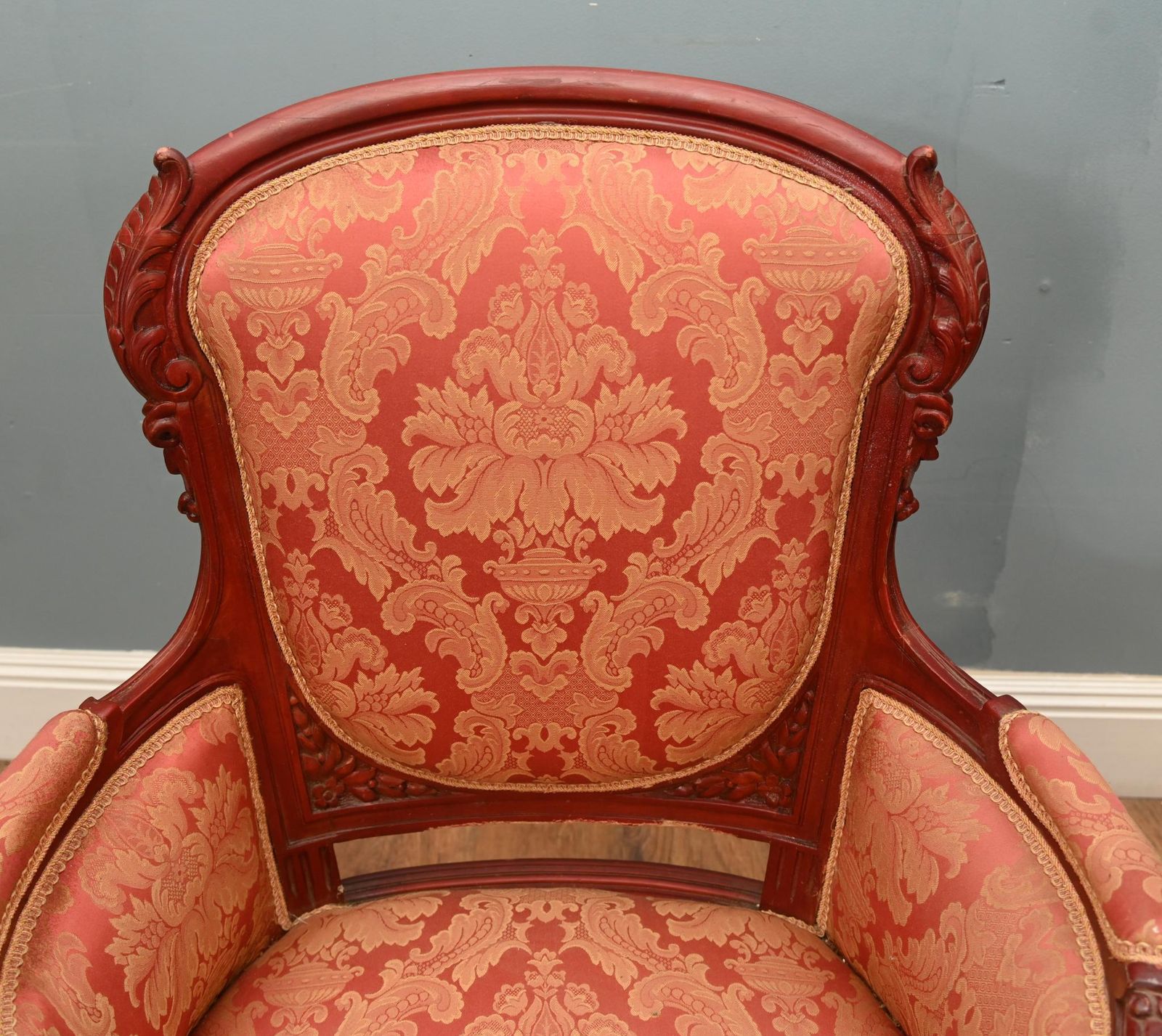 Pair Victorian Arm Chairs Mahogany Seats Chair Sofa photo vinterior