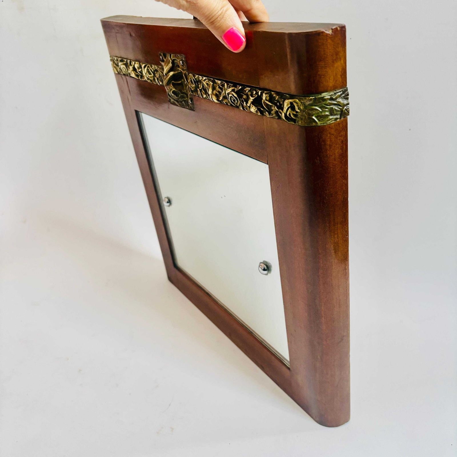 photo buy Rare Antique Art Nouveau Wall Mirror With Relief Cast Gilt Mounts 1900