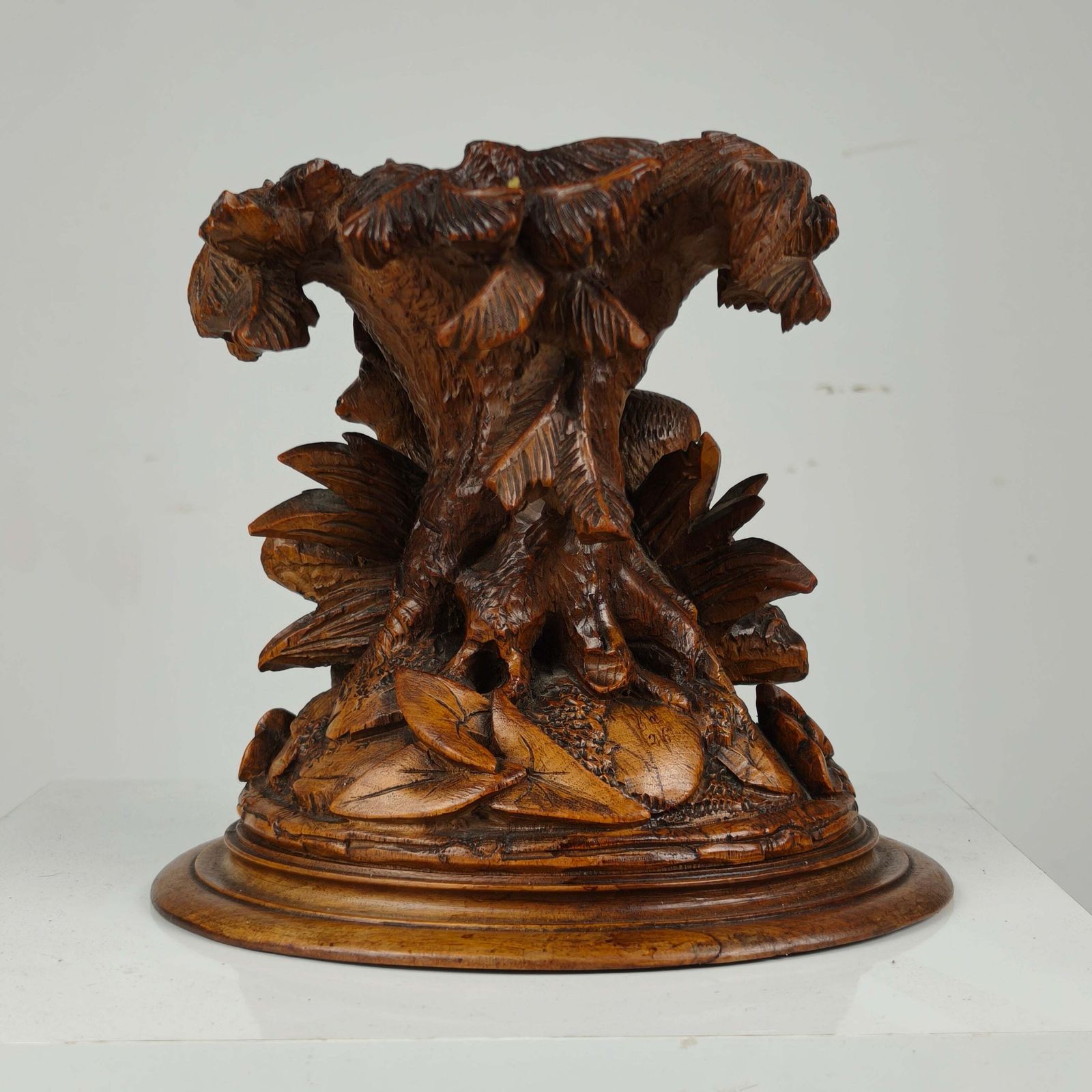 Antique 19th Century Black Forest Hand Carved Deer Sculpture photo for sale