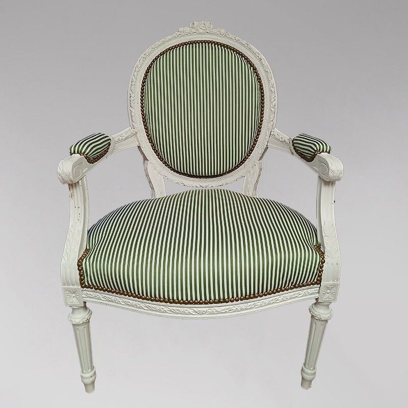 Pair Of Louis XVI Style Medallion Armchairs photo furniture