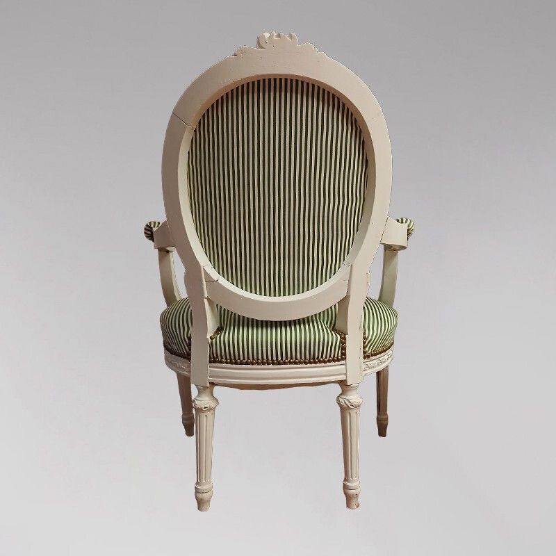 Pair Of Louis XVI Style Medallion Armchairs photo Furniture