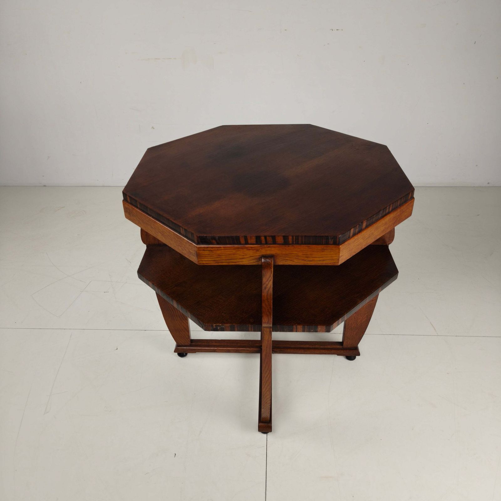 photo for sale Amsterdam School Coffee Table – Oak With Veneer Inlay, Circa 1920