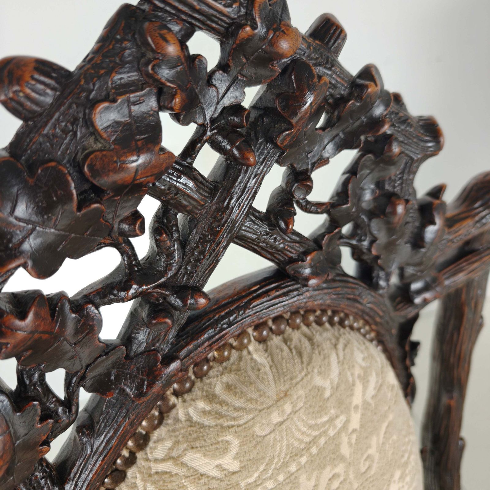 Set Of Two Black Forest Style Armchairs By Horrix – 19th Century photo for sale