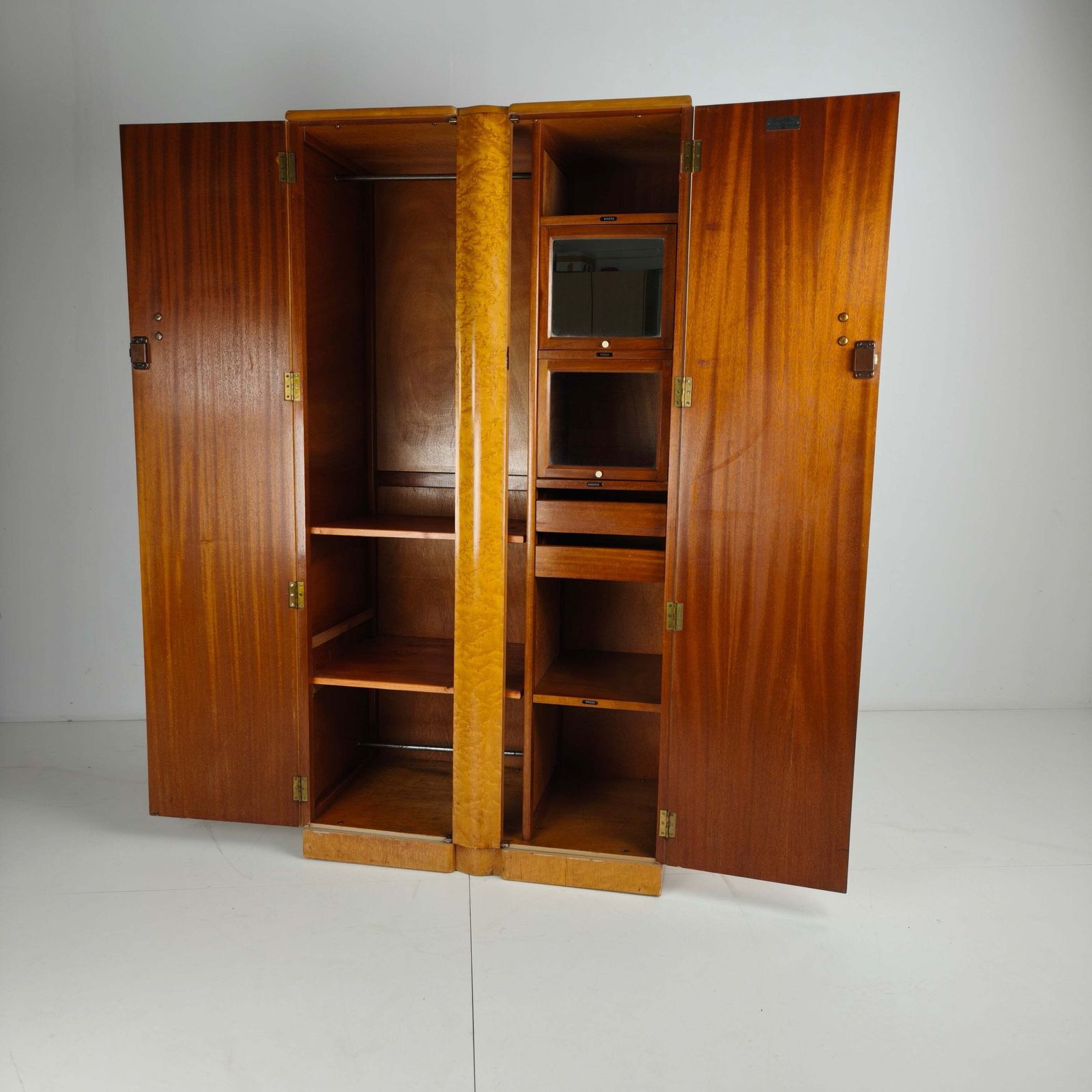 English Art Deco Gentleman’s Wardrobe By Wrighton Furniture photo Furniture