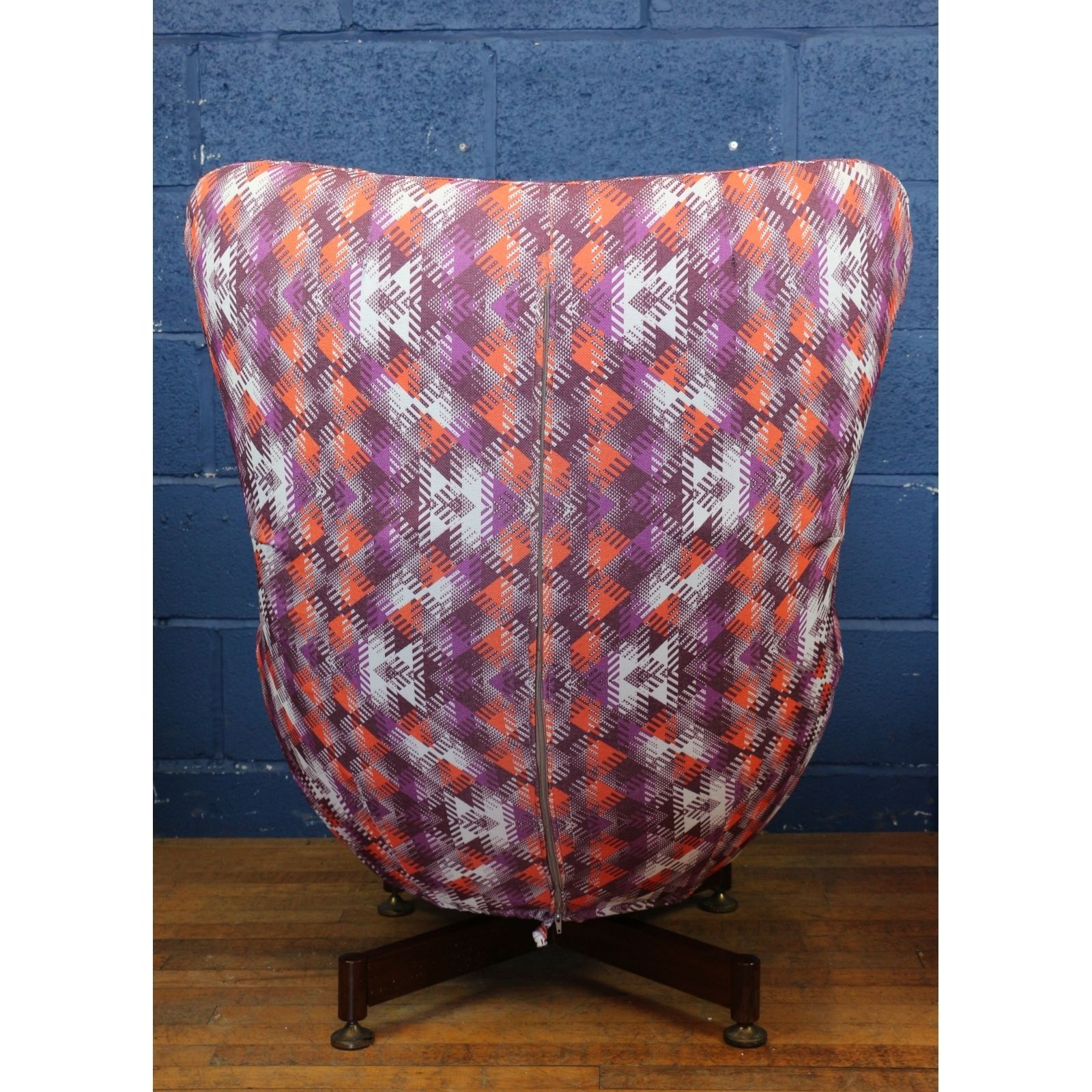 An Excellent Retro Mid Century Swivel Egg Chair Fully Restored 1950 60s photo vintage