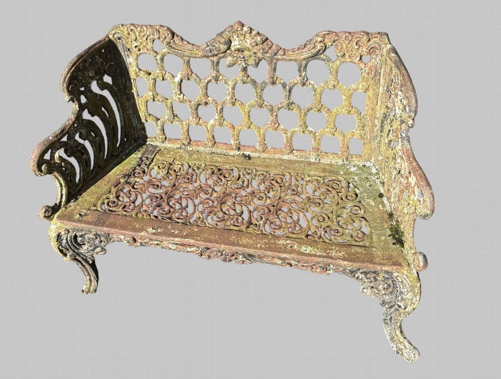 A Lovely Antique Cast Iron Garden Settee