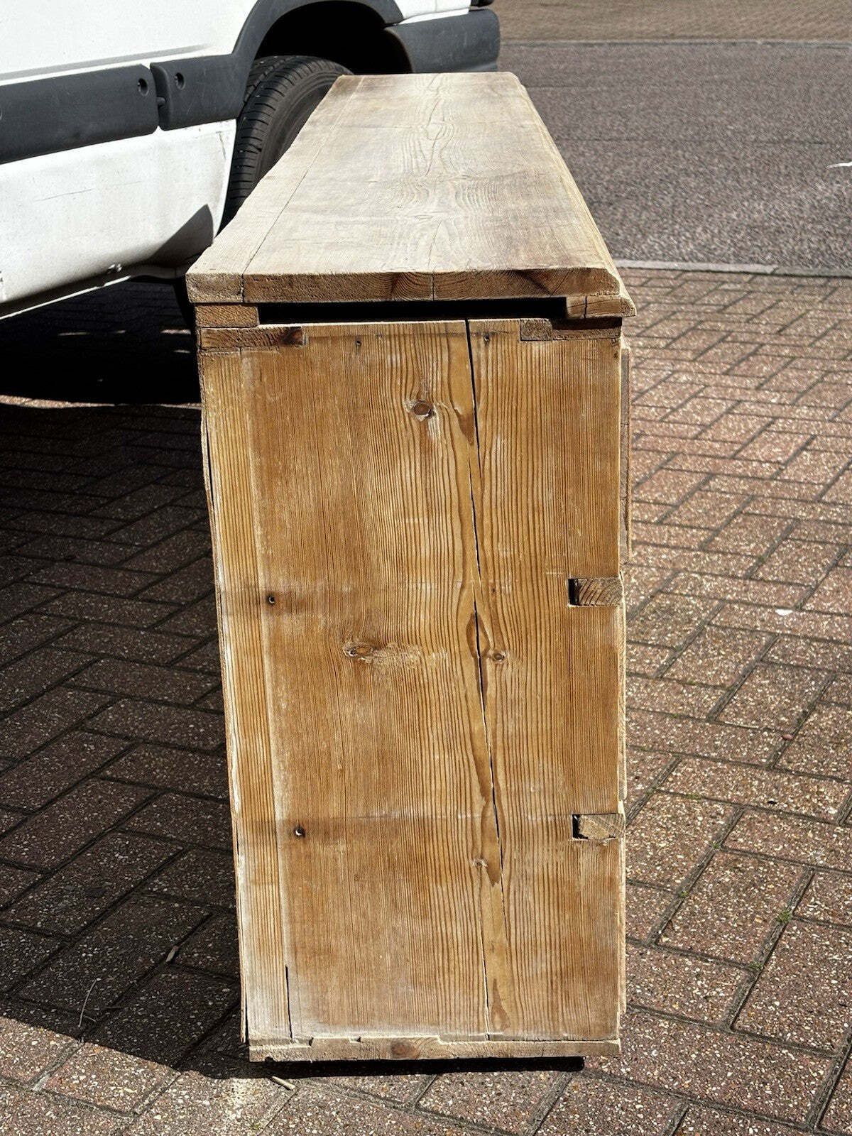 Pine Bank Of 12 Deep Shop Drawers. Perfect For A Large Tv To Sit On. photo vinterior