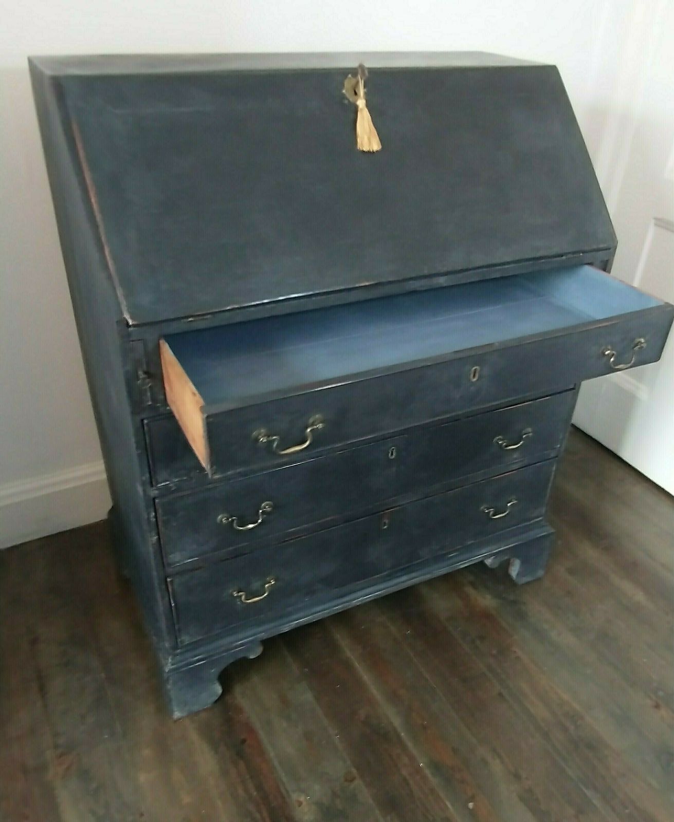 18th Century Georgian Bureau, Black Painted photo 875.0