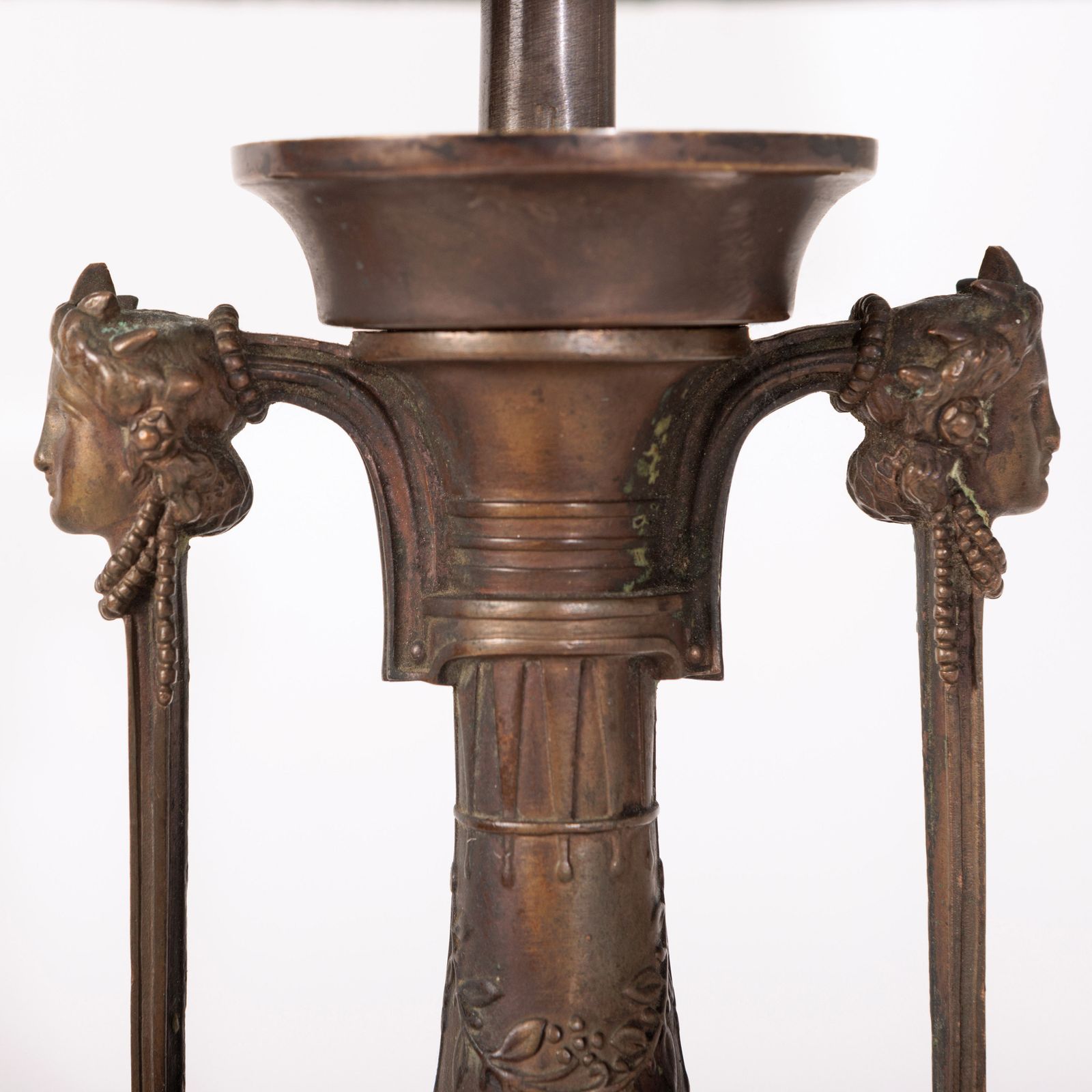 photo buy Pair Of Patinated Bronze Vases Mounted As Lamps By Ferdinand Barbedienne
