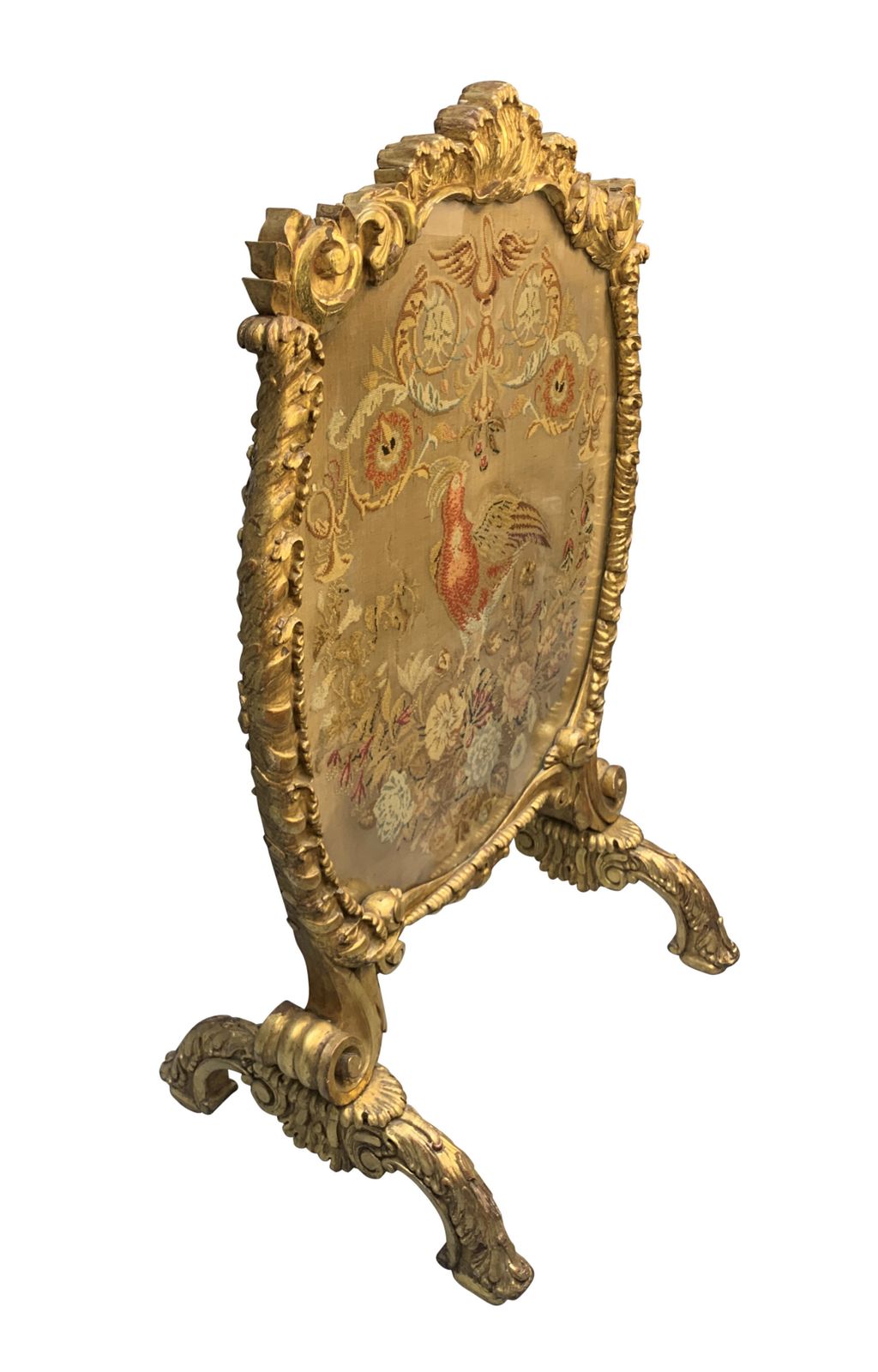 A Large English George III Giltwood Fire Screen photo for sale
