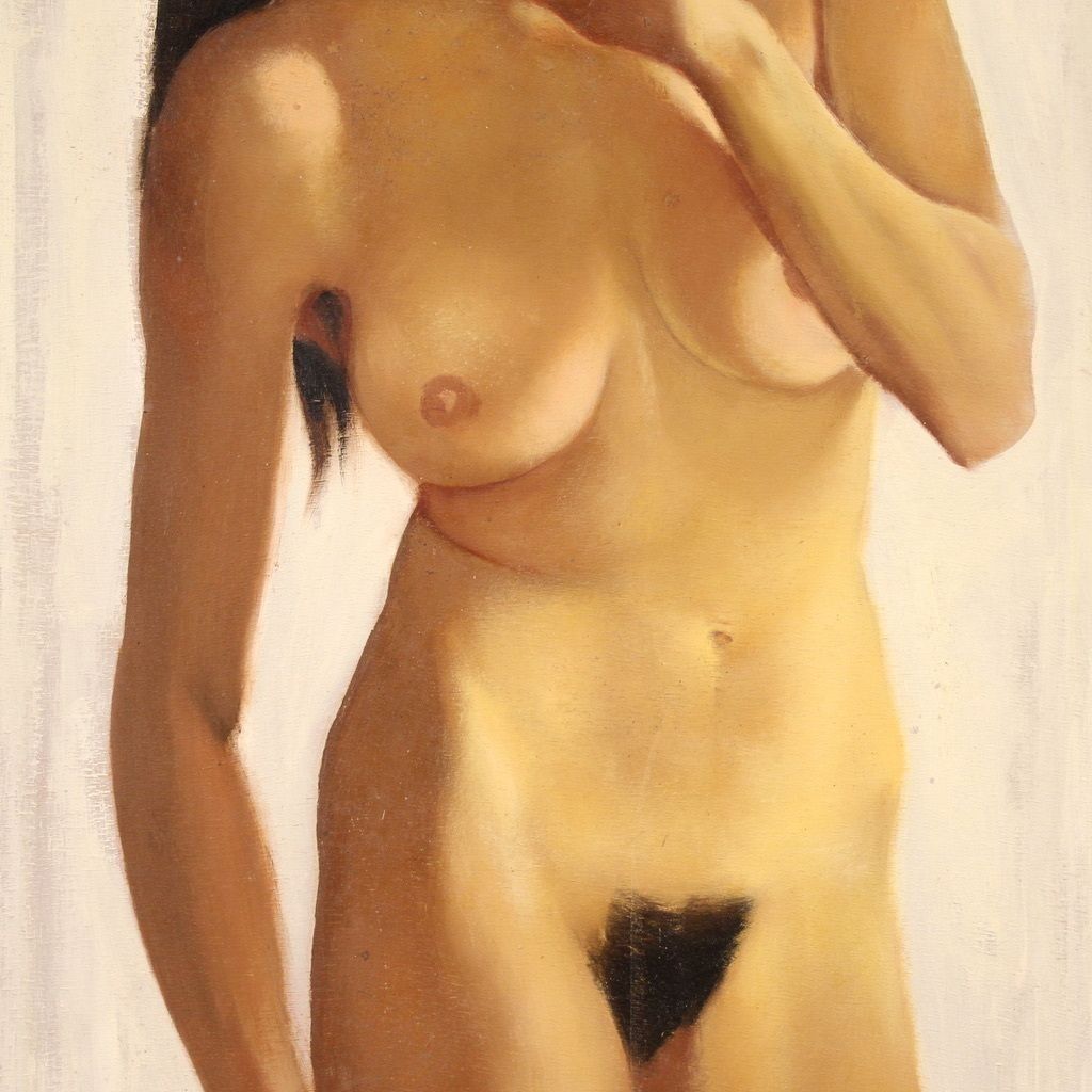 photo vinterior Italian Female Nude Painting Signed Vellani Marchi