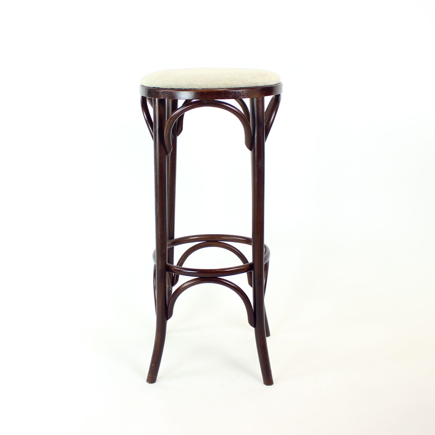Pair Of 2 Thonet Design Bentwood Bar Stools No. 73 By Ton, 1950s photo furniture
