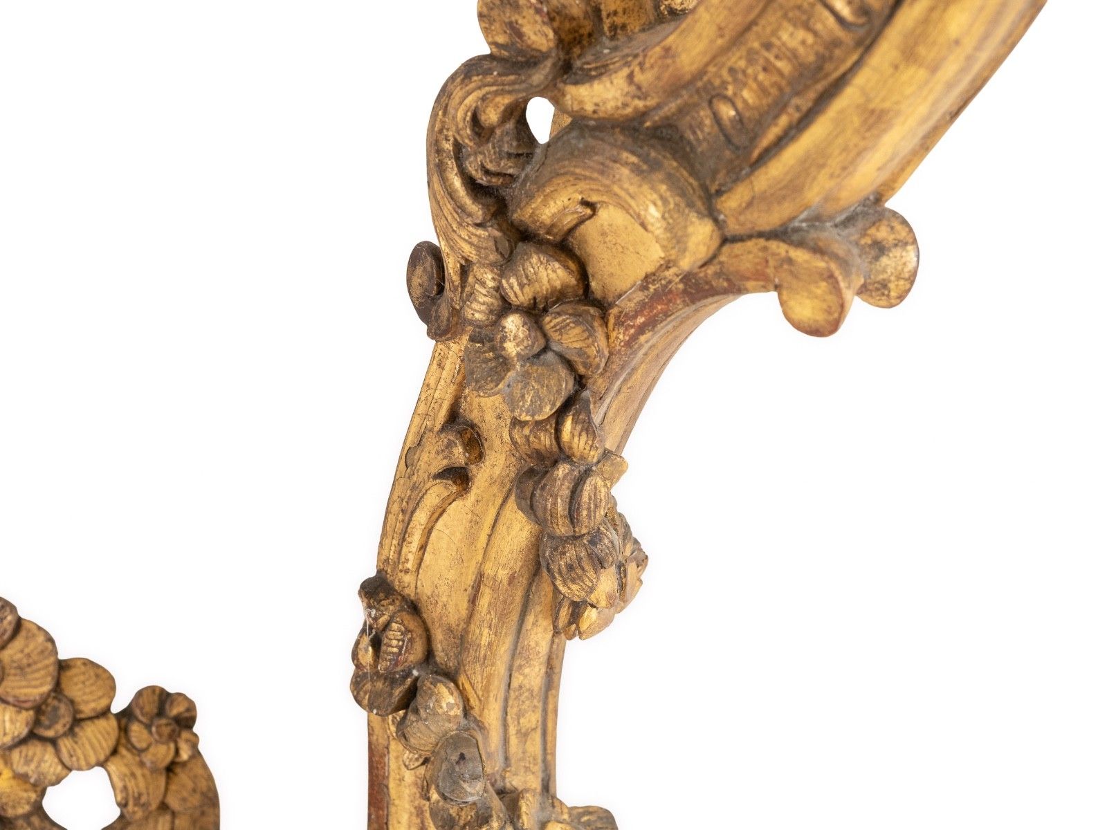 photo furniture C19th Rococo Revival Giltwood Console Table With Breccia Marble Top, C.1840 1860