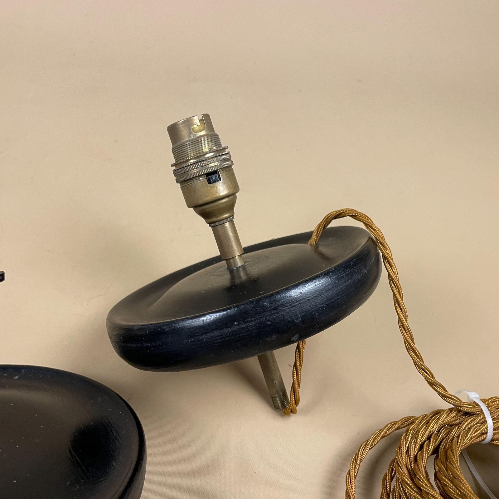 Wooden Lamp Tops For Vase Conversion Wood Brass Pair Vintage Electric Tested 2018 Table Lamps Restoration Project Light Lights photo buy