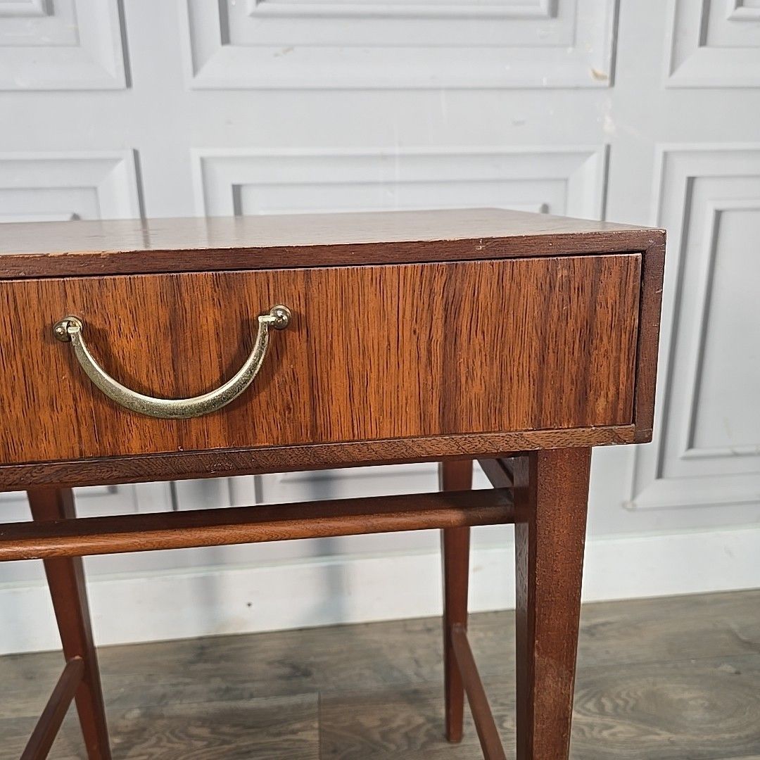 Vintage Meredew Bedside Table – Tola Veneer – Single Drawer Mid Century Side photo buy
