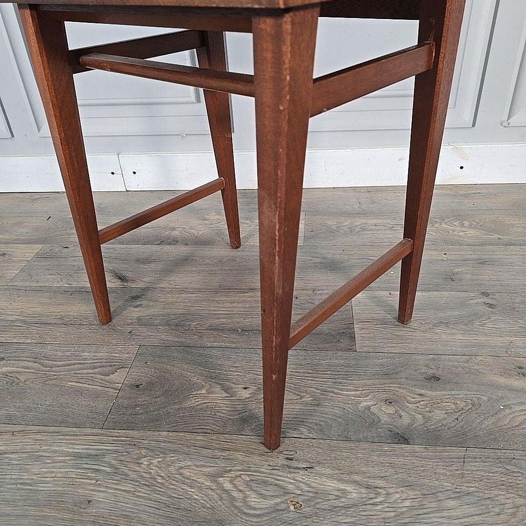 Vintage Meredew Bedside Table – Tola Veneer – Single Drawer Mid Century Side photo vintage