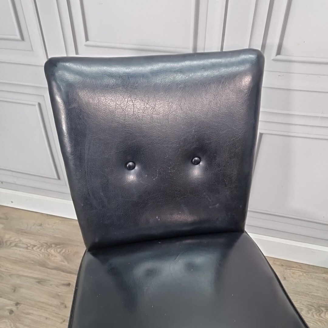 Mid Century Vinyl Chairs  Lounge Cocktail Retro Scandi Mcm Danish Pair  Vintage photo 180.0