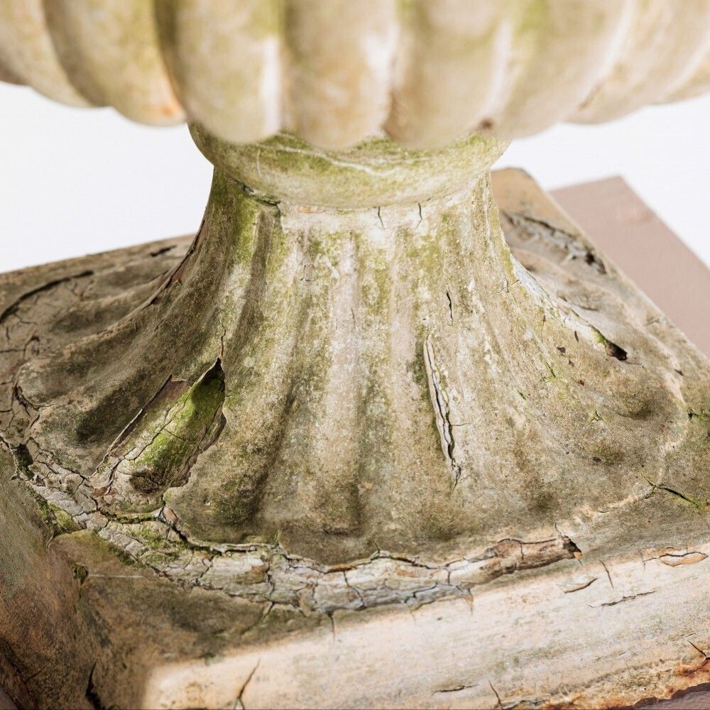 photo for sale Pair Of 19th Century Cast Iron Urns